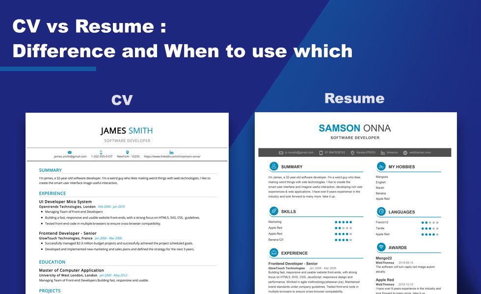 Is It Better to Apply with a CV or Resume?