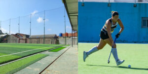 Artificial hockey turf